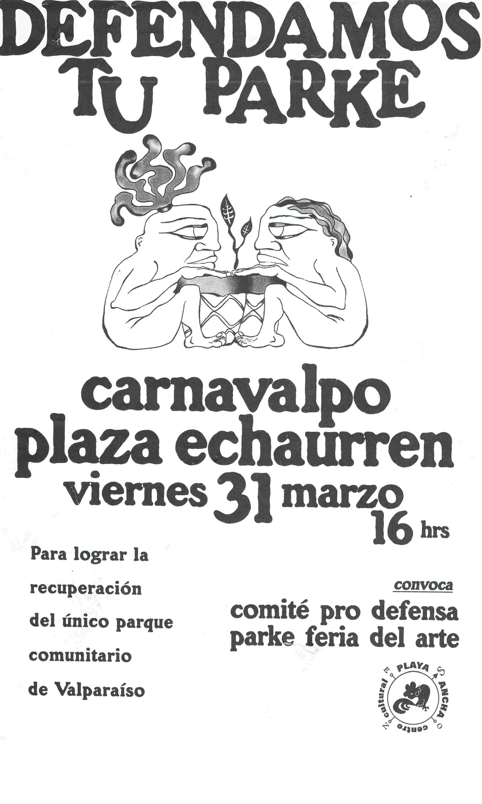 Afiche en defensa del Parque, año 2000