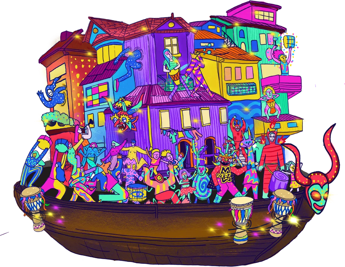 El barco del carnaval de Mil Tambores