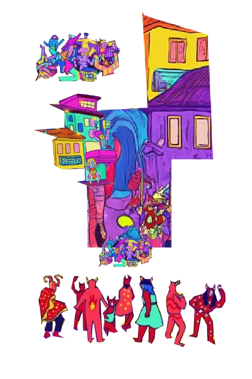 Ilustración del carnaval Mil Tambores